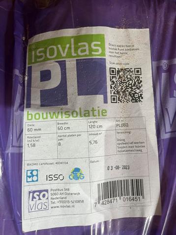 Isovlas isolatie 6cm dik 3 platen plus reststukken beschikbaar voor biedingen