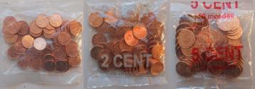 Portugal 1 cent, 2 cent en 5 eurocent in orginele zakjes UNC beschikbaar voor biedingen