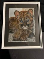 Unieke pastel potlood tekening van poema welp van AE art, Ophalen of Verzenden