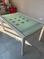 Ligne Roset glastafel (sterk), uitschuifbaar-buitenkansje, Ophalen