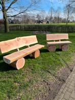 Tuinbankje van Douglas hout.Jubileumbank met rugleuning, Tuin en Terras, Nieuw, Ophalen of Verzenden, Hout