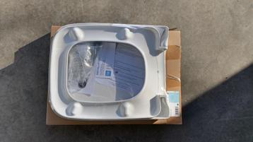 Geberit Renova Plan toiletbril met deksel wit rechthoek