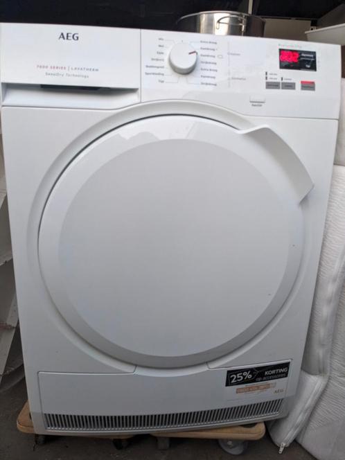 AEG Droger 7000 Lavatherm SensiDry warmtepomp, Witgoed en Apparatuur, Wasdrogers, Gebruikt, Condens, Voorlader, 6 tot 8 kg, 85 tot 90 cm