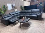 ZGAN Goossens Elektrisch Hoekbank Leer - Zwart - 300 x 300, Ophalen, -, Goossens hoekbank elektrische lounge echt leer lederen modern