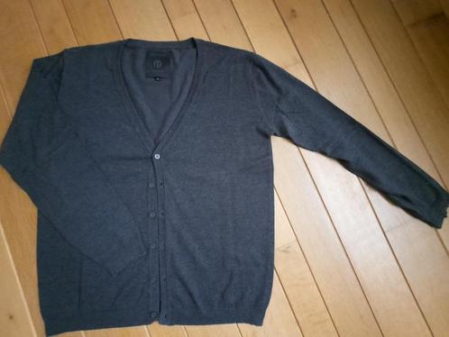 Jack & Jones vest cardigan donker grijs maat XL, Kleding | Heren, Truien en Vesten, Zo goed als nieuw, Maat 56/58 (XL), Grijs