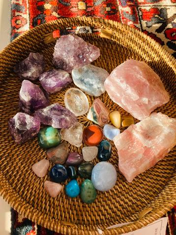 Grote edelstenen set mineralen stenen stenenverzameling beschikbaar voor biedingen