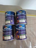 4X Flexa Creations Vanilla Cream Muurverf 1L, Doe-het-zelf en Verbouw, Verf, Beits en Lak, Overige kleuren, Nieuw, Ophalen of Verzenden