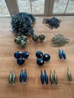 Glazen Kerstballen kerstversiering. Blauw / groen., Diversen, Ophalen of Verzenden
