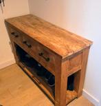 Teak sidetable met 3 lades - snel weg!, Huis en Inrichting, Tafels | Sidetables, Ophalen, Gebruikt, 100 tot 150 cm, Teakhout