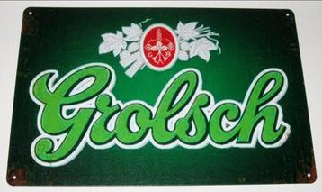 GROLSCH BIER : Metalen Bord Logo Grolsch Bier beschikbaar voor biedingen