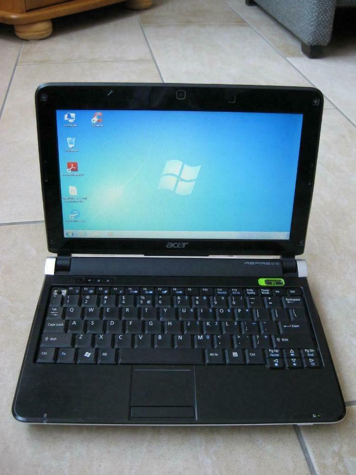 Acer Aspire One D150 - 1GB - 160GB - accu 3 uur, Computers en Software, Windows Laptops, Gebruikt, 10 inch of minder, HDD, Minder dan 2 Ghz