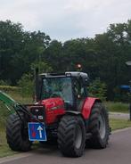 Massey ferguson 6290 met herder maaiarm  armklepelmaaier, Ophalen