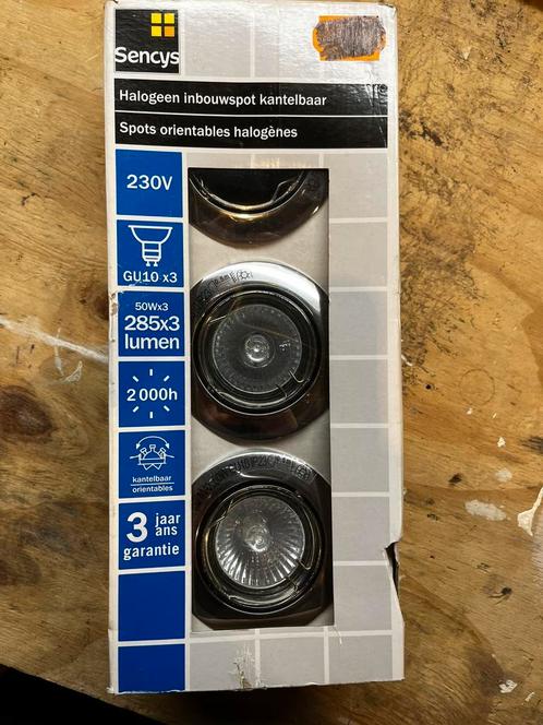 Sencys halogeen inbouwspots kantelbaar (GU10), Huis en Inrichting, Lampen | Spots, Nieuw, Halogeen, Ophalen of Verzenden