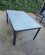 Hartman tuintafel met blad van gehard glas., Tuin en Terras, Tuintafels, Ophalen, Gebruikt, Rechthoekig, Aluminium