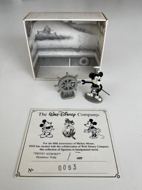 Mickey Mouse PIXI tinnen beeldje Limited Edition, Verzamelen, Disney, Gebruikt, Beeldje of Figuurtje, Mickey Mouse, Verzenden