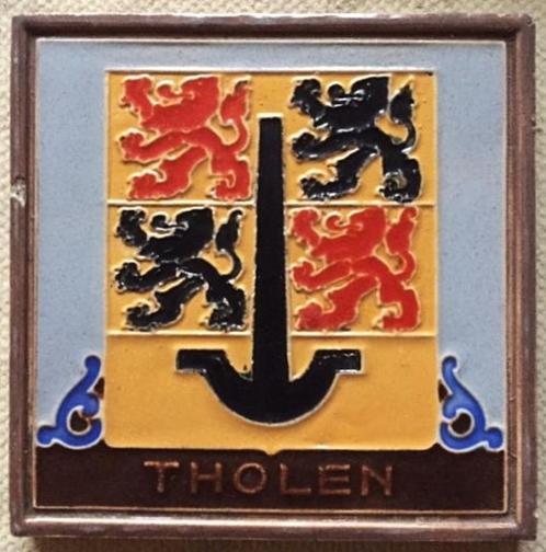Tegel Westraven Tholen Zeeland Cloisonne Randoe Haarlem., Antiek en Kunst, Antiek | Wandborden en Tegels, Ophalen of Verzenden