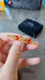 Vintage broche, Sieraden, Tassen en Uiterlijk, Broches, Ophalen of Verzenden, Goud, Met strass