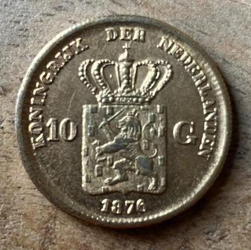 Gouden tientje 1876 Willem III beschikbaar voor biedingen