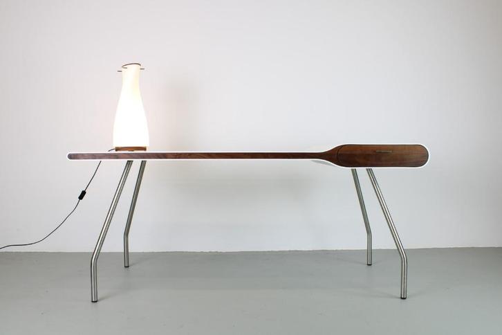 Icon Desk 1801 notenhout en 1 lade, Huis en Inrichting, Bureaus, Nieuw, Bureau, Ophalen