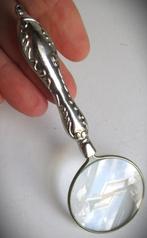 Loep~Vergrootglas~Verzilverd~Antieke Stijl~12 cm x 4 cm, Hobby en Vrije tijd, Vergrootglazen, Loepen en Loeplampen, Ophalen of Verzenden