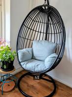 Ei-vormige stoel - Comfortabel & Stijlvol!, Huis en Inrichting, Stoelen, Ophalen, Blauw, Zo goed als nieuw, Metaal