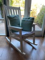 Schommelstoel met kussens, Huis en Inrichting, Stoelen, Ophalen, Gebruikt, Wit, Eén