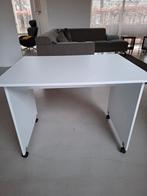 Verrijdbaar bureau - wit - gratis af te halen, Huis en Inrichting, Gebruikt, 50 tot 100 cm, Tafelblad, Modern