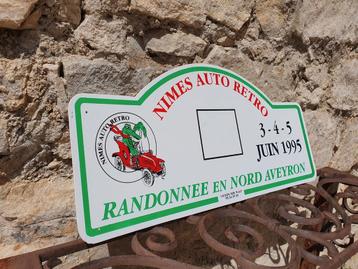 Vintage Frans reclamebord: Nimes Auto Retro 1995 €15 beschikbaar voor biedingen