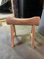 Massief Houten Bankje / Krukje, Ophalen, Bruin, Zo goed als nieuw, Eén