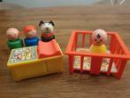 Fisher Price baby, commode,  box en extra poppetjes, Ophalen of Verzenden, Gebruikt, Speelset
