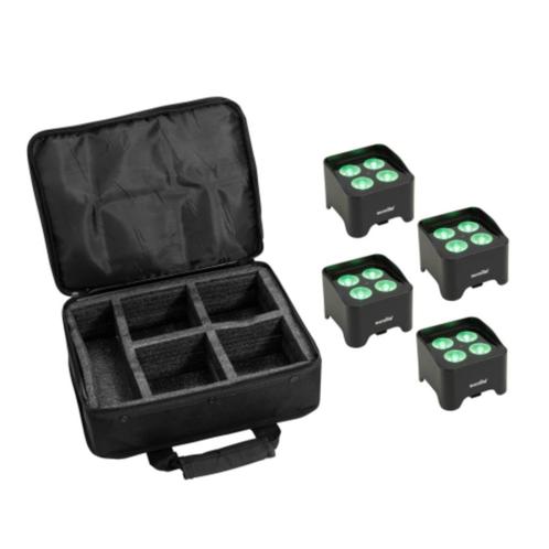 Bundel 4x EUROLITE AKKU Mini UP-4 QCL Spot MK2 met Tas, Muziek en Instrumenten, Licht en Laser, Nieuw, Licht, Geluidgestuurd, Kleur