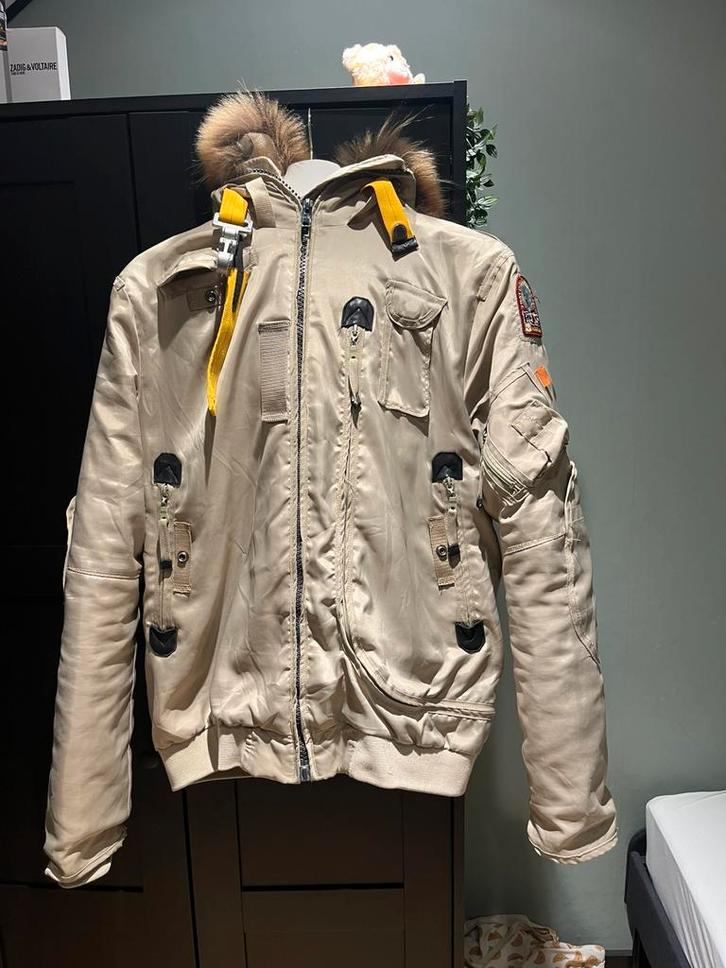 Parajumper Winterjas Beige Maat M, Kleding | Heren, Jassen | Zomer, Gedragen, Maat 48/50 (M), Beige, Ophalen of Verzenden