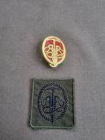 Pinspeld en patch GVA instructeur Rotsklimmen, Verzamelen, Ophalen of Verzenden, Landmacht, Nederland, Embleem of Badge