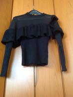 Mooie zwarte feestelijk heerlijk zachte trui, maat L., Ophalen of Verzenden, Zo goed als nieuw, Maat 38/40 (M), Zwart