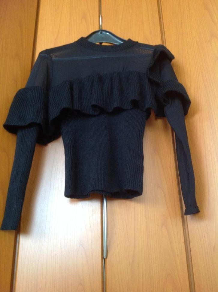 Mooie zwarte feestelijk heerlijk zachte trui, maat L., Kleding | Dames, Truien en Vesten, Zo goed als nieuw, Maat 38/40 (M), Zwart