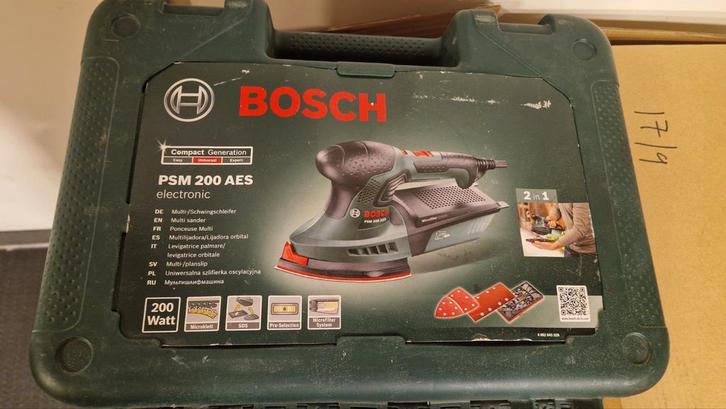 Bosch PSM 200 AES Delta Schuurmachine, Doe-het-zelf en Verbouw, Gereedschap | Schuurmachines, Gebruikt, Vlakschuurmachine, Minder dan 600 watt