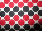 Mod sjaaltje shawl polka dot rood zwart made in Italy 60ies, Ophalen of Verzenden, Sjaal, Zo goed als nieuw, Made in Italy