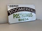 Emaille Reclamebord Stoomververij Posthumus Breda, Antiek en Kunst, Antiek | Emaille, Ophalen of Verzenden