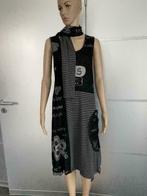 E826 merk: 2026: maat 36/38=S/M jurk jurkje zwart/grijs, Kleding | Dames, Jurken, Zwart, Ophalen of Verzenden, Zo goed als nieuw