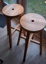 2 IKEA barkrukken samen voor €40,-, 2 krukken, Ophalen, Hout, 60 tot 90 cm