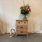 Ladekast - massief teak - 4 lades - 80 cm hoog - TTM Wonen, 5 laden of meer, Teakhout, Nieuw, Landelijk