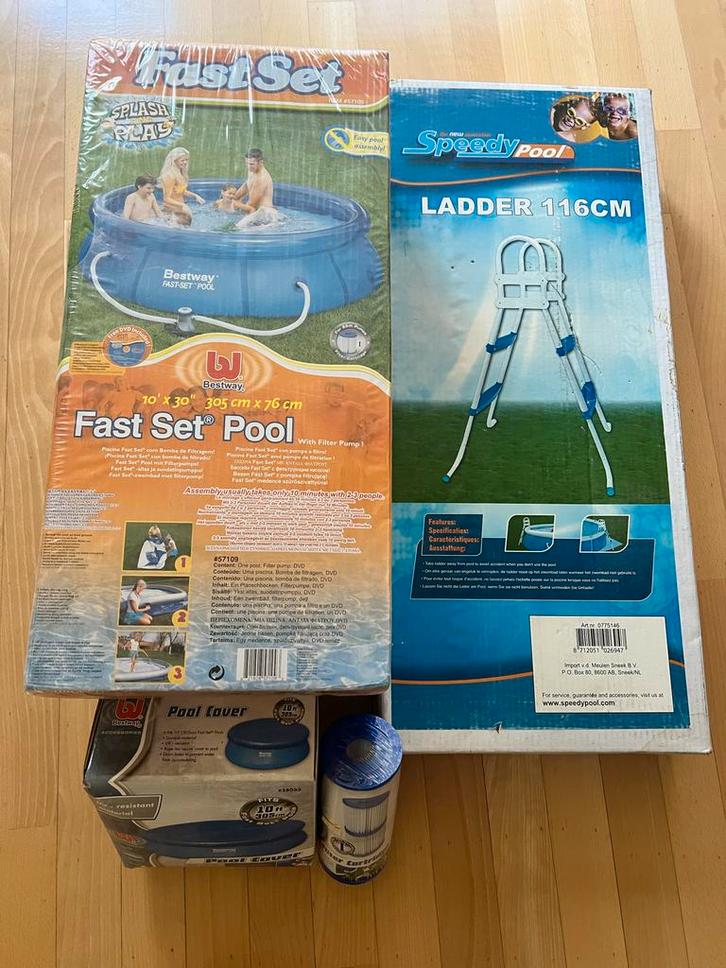 Zwembad Bestway Fast Set - Nieuw, Tuin en Terras, Zwembaden, Nieuw, Opblaaszwembad, Minder dan 80 cm, 200 tot 400 cm, 200 tot 300 cm