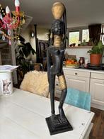 Afrikaans Houten Beeld Vrouw met Kruik, Ophalen