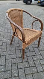 6 terras horeca katwijk alu bamboo frame rotan wicker, Ophalen of Verzenden, Gebruikt, Wicker, Stapelbaar