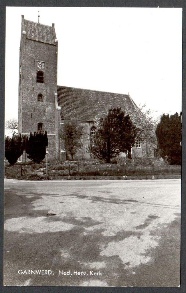 Oude Ansicht - Garnwerd - Ned. Herv. Kerk - Gr., Ophalen of Verzenden, 1940 tot 1960, Ongelopen, Groningen