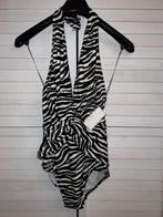 Michael Kors Halter badpak zebraprint, 36/38, NIEUW, Ophalen, Zo goed als nieuw, Zwart, Badpak