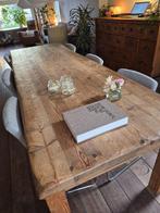 Mooie robuuste Franse wijnproeftafel eettafel 270x90, Huis en Inrichting, Tafels | Eettafels, Ophalen, Gebruikt, Eikenhout, 200 cm of meer