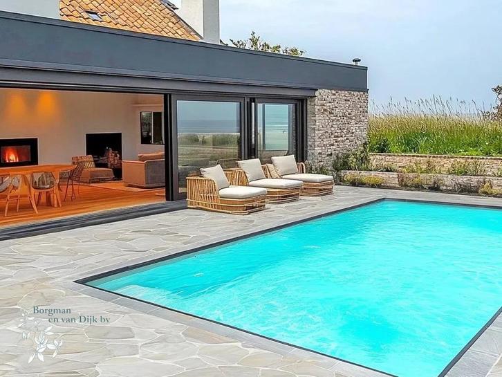 prachtige flagstones Brasil Green dikformaat € 41,95 p/m2, Tuin en Terras, Tegels en Klinkers, Nieuw, Terrastegels, Natuursteen