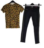 Mooie zwart/gouden Vingino skinny jeans Allegra mt 11/146., Broek, Zo goed als nieuw, Vingino, Verzenden