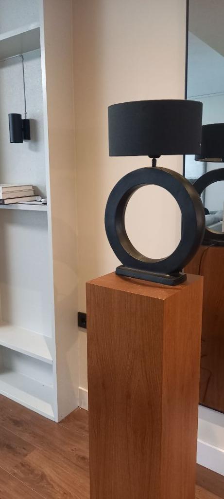 Colore By Diga Tafellamp 37x10x48 cm Zwart (excl. kap), Huis en Inrichting, Lampen | Tafellampen, Nieuw, Minder dan 50 cm, Metaal